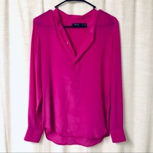 Ralph Lauren Polo Silk Magenta Blouse